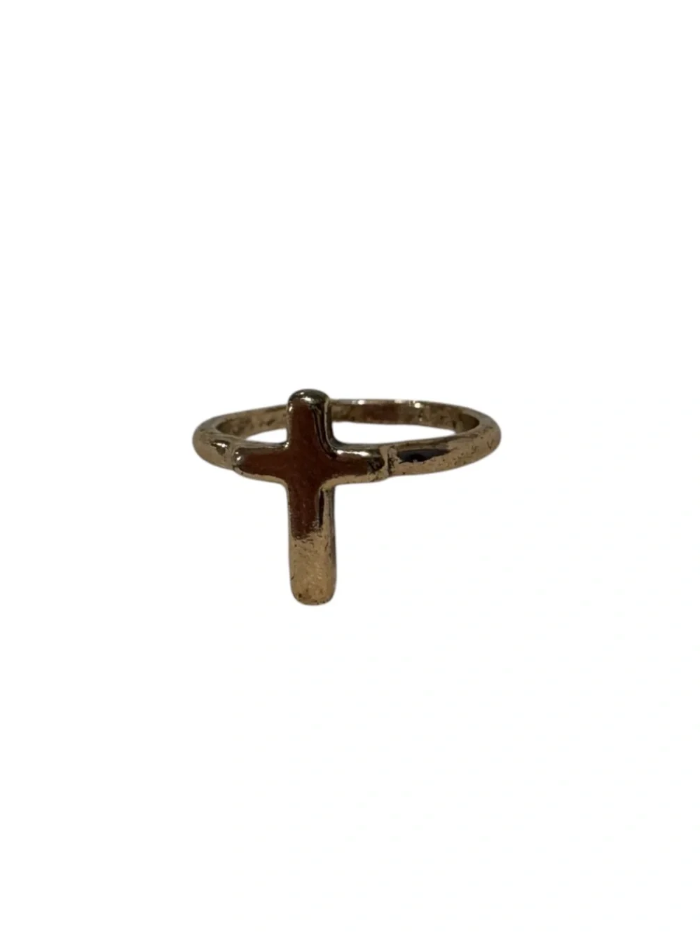 Gold Cross Midi Ring
